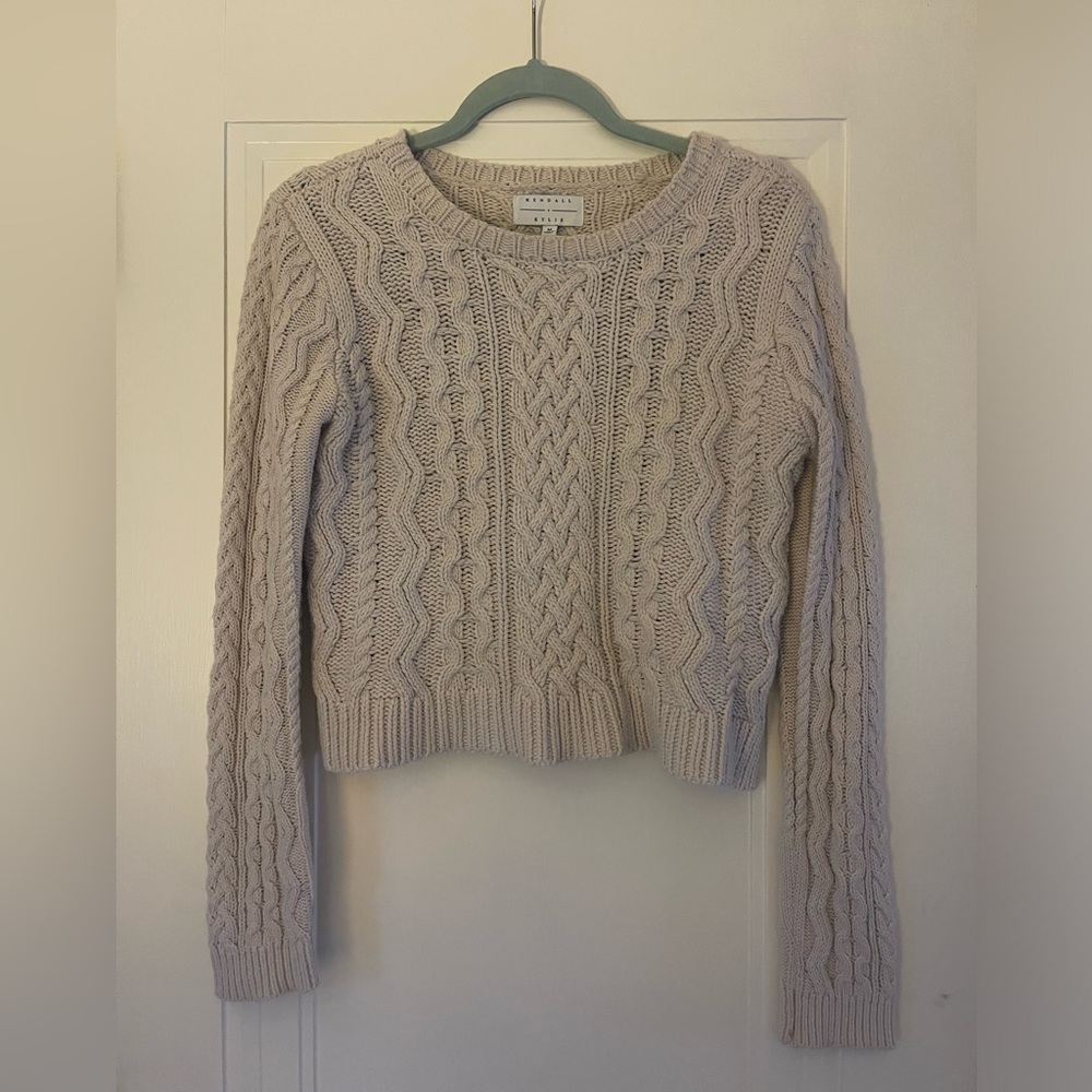 Kendall and Kylie cream sweater